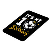 私の10誕生日サッカー10歳 マグネット (左側)