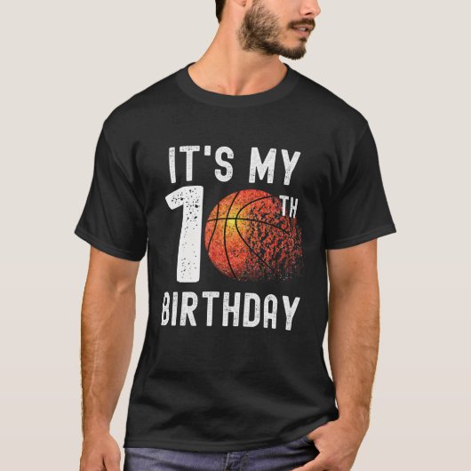 私の10誕生日バスケットボールギフト Tシャツ (正面)
