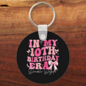 私の10誕生日時代のダブルデジットのコケット弓 キーホルダー (正面)