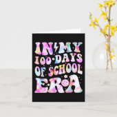 私の100日の学校時代レトロスマイル100日目 カード (黄色い花)