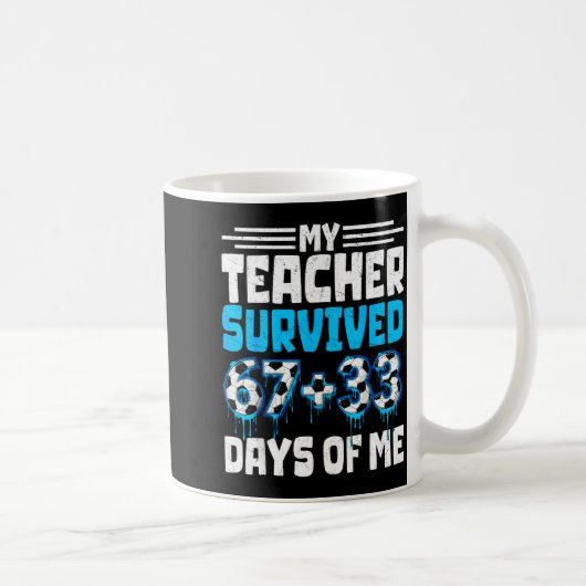 私の100日間を生き抜いた先生 100th Day Of School コーヒーマグカップ (右)
