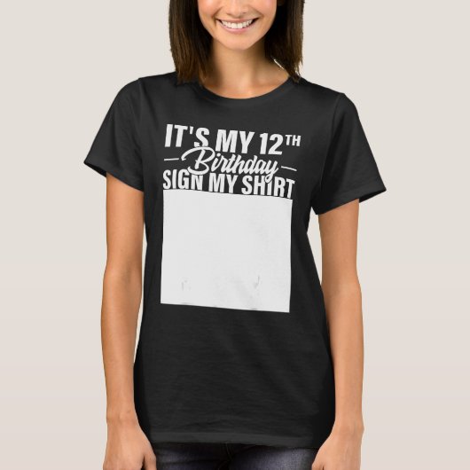 私の12誕生日のサイン私の12歳B-day Pa Tシャツ (正面)