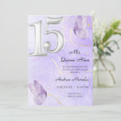 私の15歳の誕生日パーティーへの招待状（Mis Quince 15 años） 招待状 (スタンド正面)