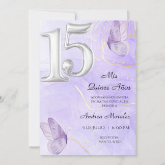 私の15歳の誕生日パーティーへの招待状（Mis Quince 15 años） 招待状
