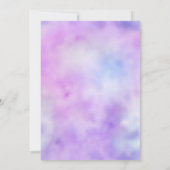 私の15歳の誕生日 モダン パープル フラワー キンセアニエラ 招待状 (裏面)