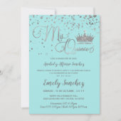 私の15歳の青い銀のトレンディなスペインの写真I 招待状 (正面)