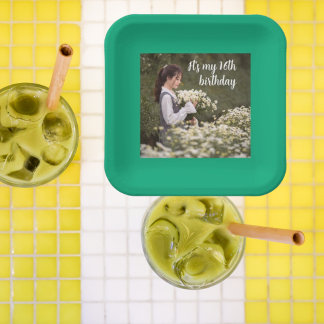 私の16誕生日のYoung Ladyフローラパーティー ペーパープレート