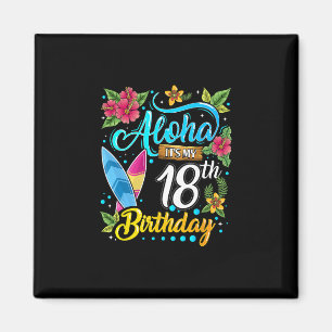 私の18歳の誕生日 アロハ サーフィン ハワイ ビーチ H マグネット
