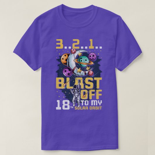私の18番目の軌道にブラッ太陽のプオフ、18誕生日As Tシャツ (デザイン正面)