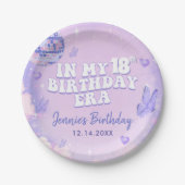 私の18誕生日時代パーティー ペーパープレート (正面)