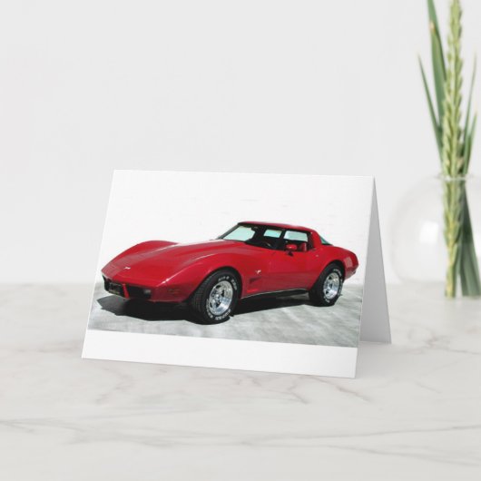 私の1979レッドコルベット カード (正面)