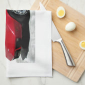 私の1979レッドコルベット キッチンタオル (四つ折り)