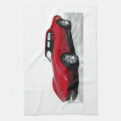 私の1979レッドコルベット キッチンタオル (縦)