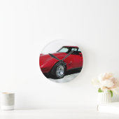 私の1979レッドコルベット ラウンド壁時計 (ホーム)