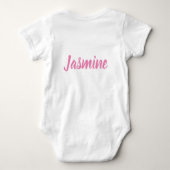 私の1/2の誕生日プリンセスカスタム ベビーボディスーツ (裏面)