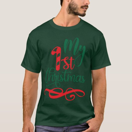 私の1stクリスマスおもしろ tシャツ (正面)
