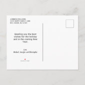 私の1stクリスマス新生児フォトホリデー インビテーションポストカード (裏面)