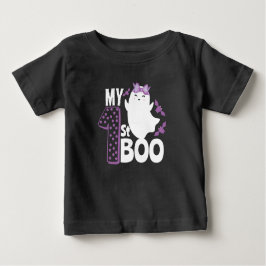 私の1stブーかわいい面白いハロウィーンベビー ベビーTシャツ