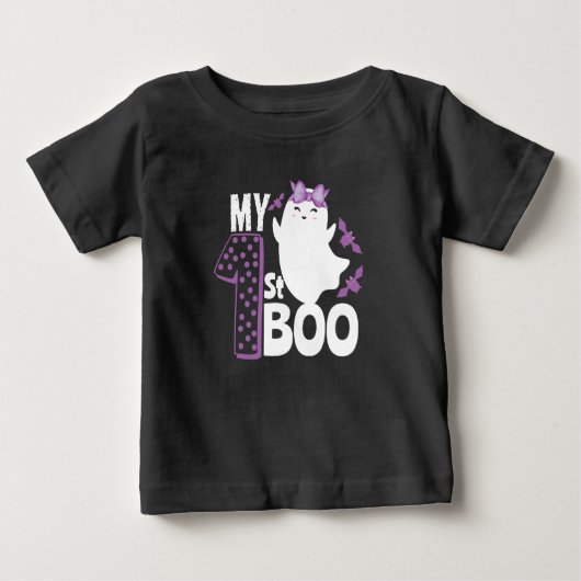 私の1stブーかわいい面白いハロウィーンベビー ベビーTシャツ (正面)