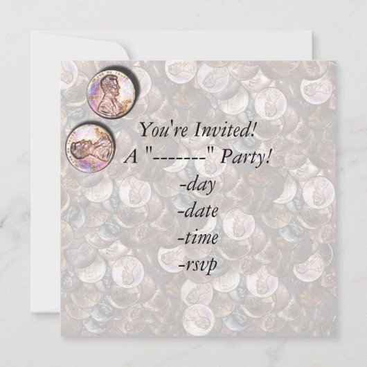 私の2セントの価値(背景を明るくする) 招待状 (裏面)