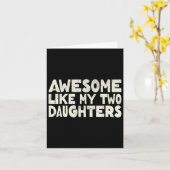 私の2人の娘のように素敵なパパお父さんの日最高！D カード (黄色い花)