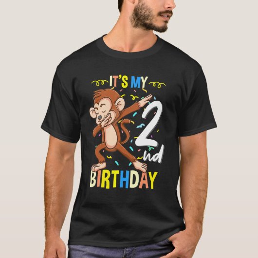 私の2回目の誕生日のダビング・モンキー・アニマル Tシャツ (正面)
