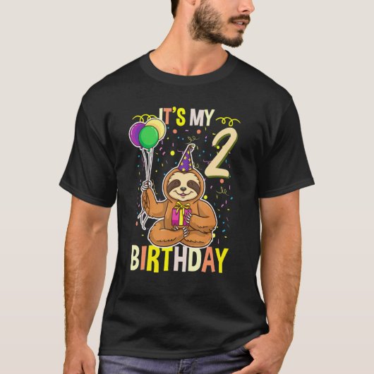 私の2回目の誕生日のナマケモノ Tシャツ (正面)