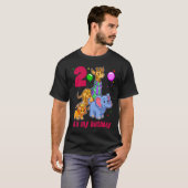私の2回目の誕生日コーディネート動物園のテーマトドラー・ジュン Tシャツ (正面フル)