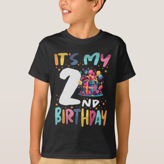 私の2回目の誕生日ハッピー子供の誕生日 Tシャツ (正面)