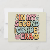 私の2年生の時代で2年生の先生戻る サンキューカード (正面)