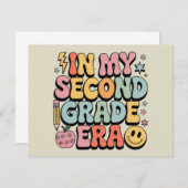 私の2年生の時代で2年生の先生戻る サンキューカード (正面/裏面)