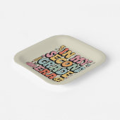 私の2年生の時代で2年生の先生戻る ペーパープレート (傾斜あり)