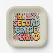 私の2年生の時代で2年生の先生戻る ペーパープレート (正面)