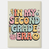 私の2年生の時代で2年生の先生戻る マグネット (正面)