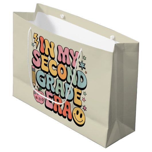 私の2年生の時代で2年生の先生戻る ラージペーパーバッグ (正面アングル)