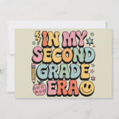 私の2年生の時代で2年生の先生戻る 招待状 (正面)