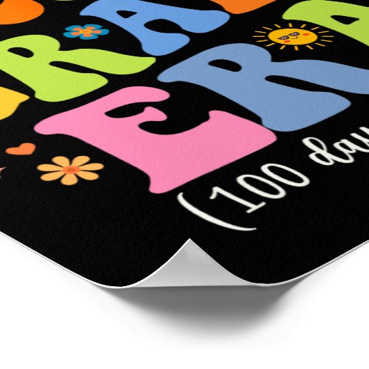 私の2年生の時代に学校の100日 ポスター (角)