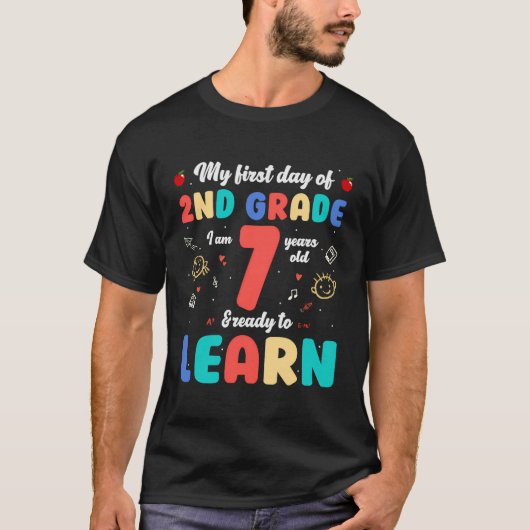 私の2年生の最初の日は7歳で読 Tシャツ (正面)