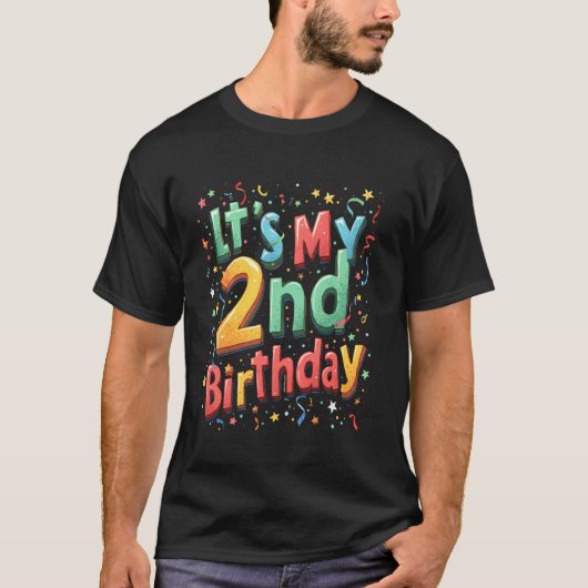 私の2歳の誕生日お祝い Tシャツ (正面)