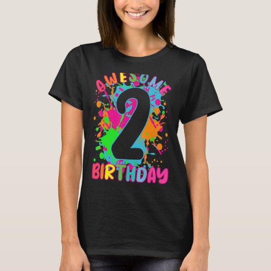 私の2歳の誕生日Tシャツの女の子2歳 Tシャツ (正面)