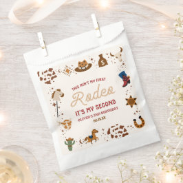 私の2番目のロデオ西カウボーイ2番目の誕生日パーティー フェイバーバッグ