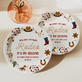 私の2番目のロデオ西カウボーイ2番目の誕生日パーティー ペーパープレート