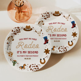 私の2番目のロデオ西カウボーイ2番目の誕生日パーティー ペーパープレート