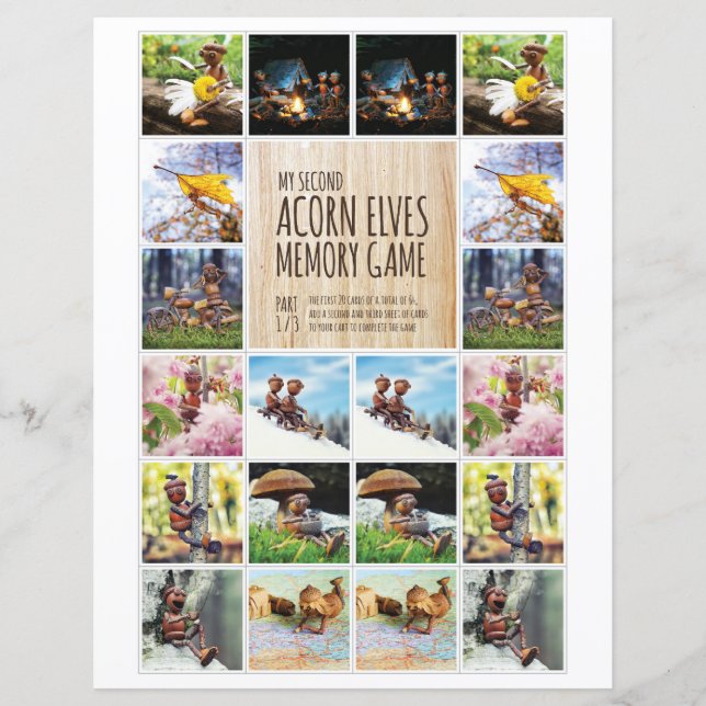 私の2番目のAcorn小妖精や小人メモリゲーム1/3 (正面)