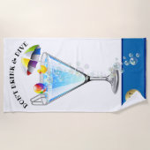 私の2週間の販売は飲まずダイビングビーチタオル ビーチタオル (正面)