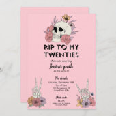 私の20代に乾杯！ 30歳の誕生日パーティー招待状 招待状 (正面/裏面)