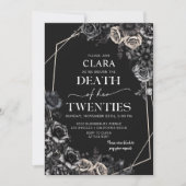 私の20代に死を 花を添えた30歳の誕生日 招待状 (正面)