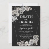 私の20代に死を 花を添えた30歳の誕生日 招待状 (正面)