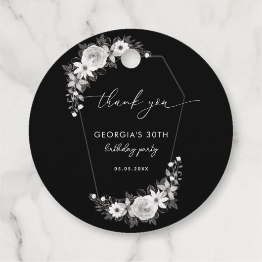 私の20代の黒い30歳の誕生日に裂け目 フェイバータグ (裏面)