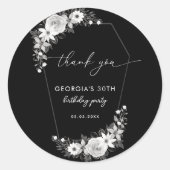 私の20代の黒い30歳の誕生日に裂け目 ラウンドシール (正面)